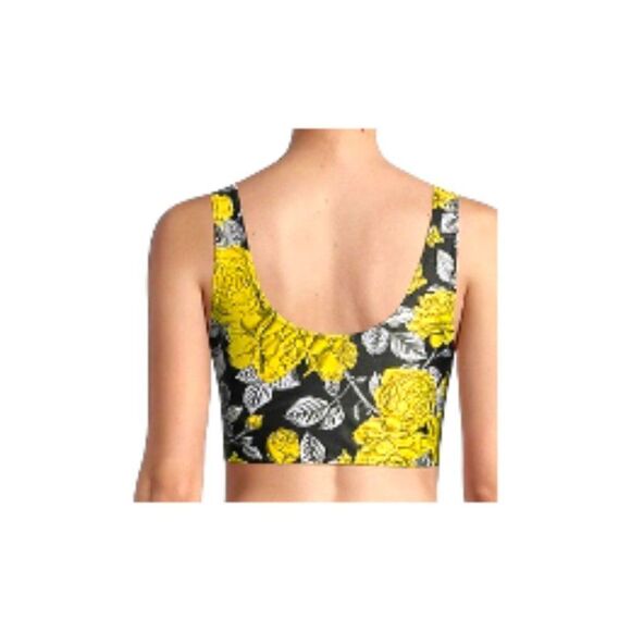 Ganni Recycled Lace-Up Bikini Swim Top Biker Chick Honey Black (42) 10 - Picture 2 of 5